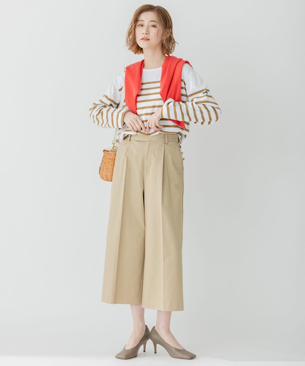 23区 【洗える】カルゼストレッチ クロップド パンツ 