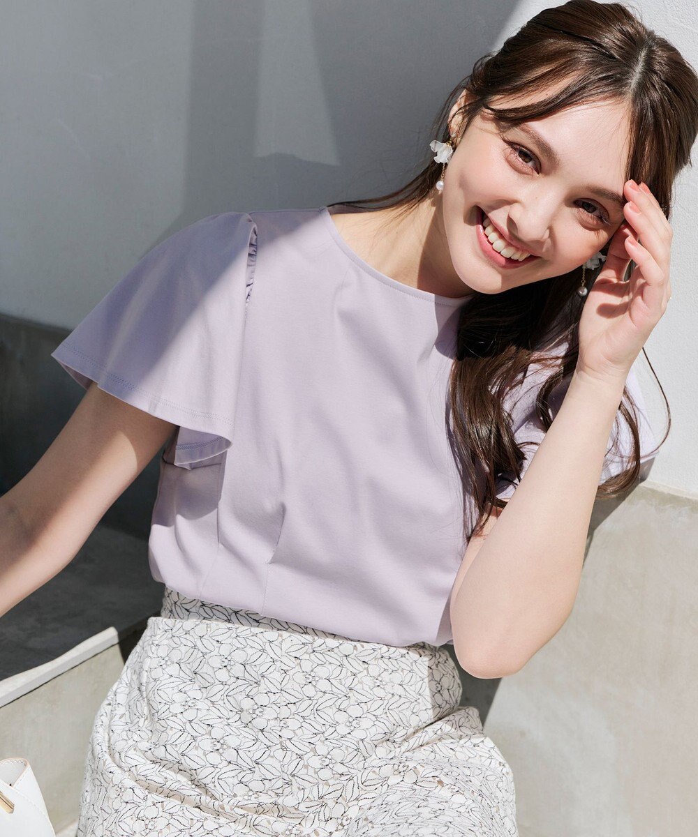 ANY SIS 【接触冷感】美人 フリルスリーブ カットソー 