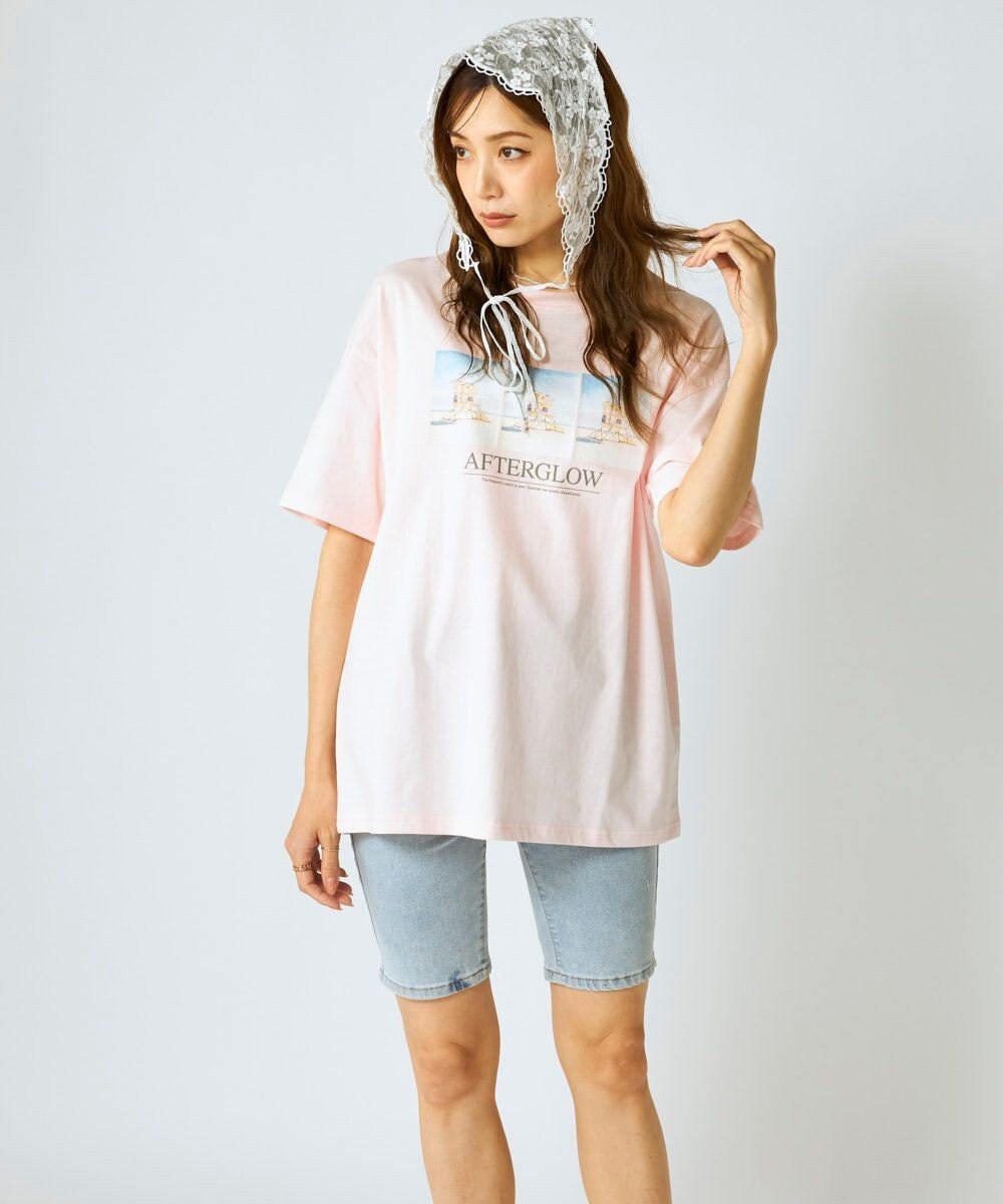 OP／FILA 【Ocean Pacific】フォトプリントTシャツ 