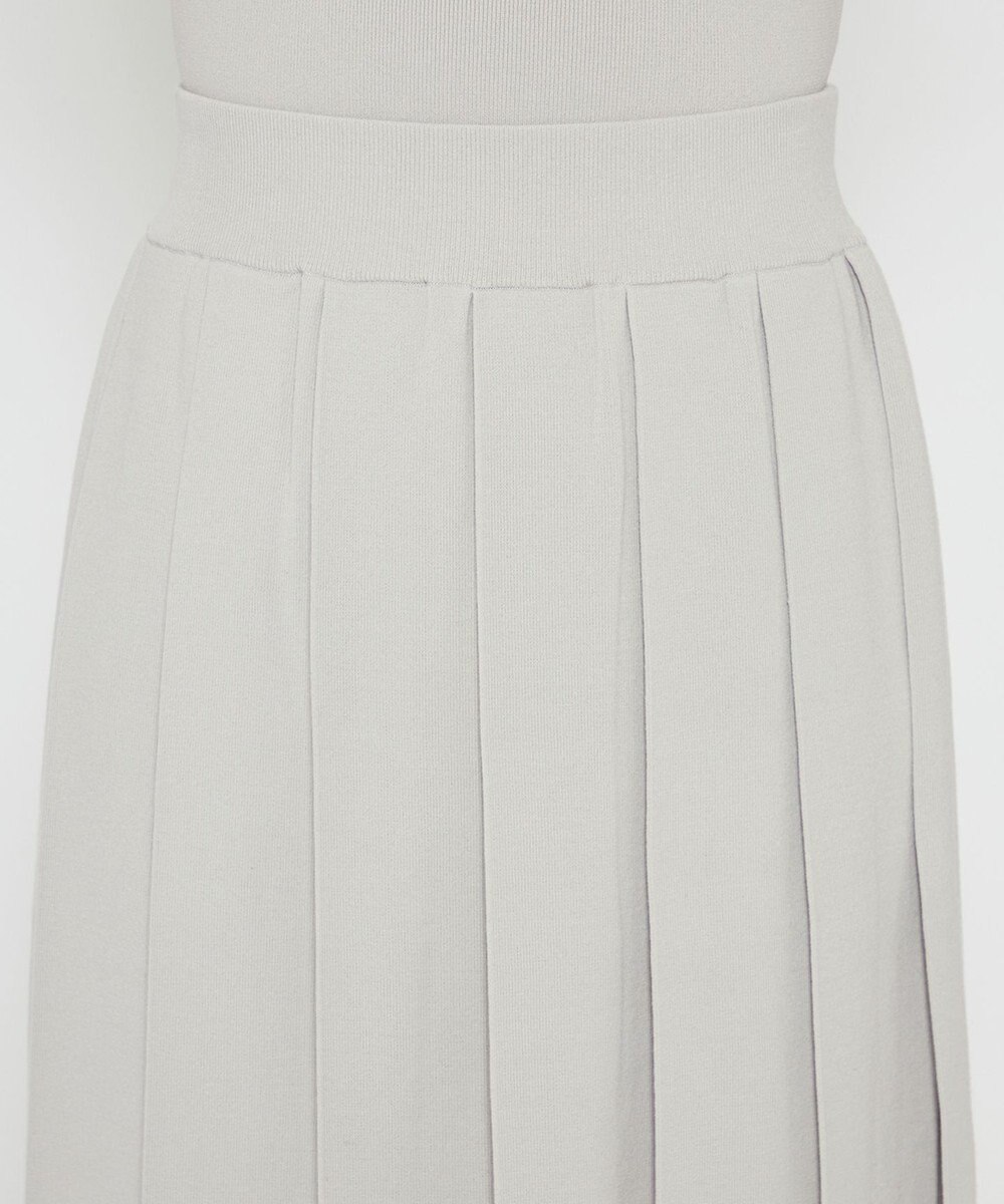 uncrave 【手洗い可】ドライタッチ ニット プリーツ スカート（uncrave WHITE） 
