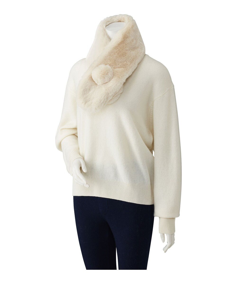 MOONBAT 【洗える】estaa うさしっぽマフラー 