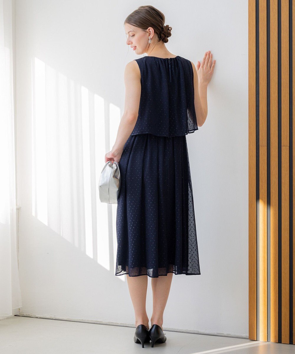 23区 【APPLAUDIR】ドットシアークレープ ドレス 