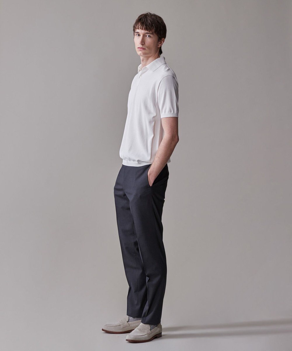 J.PRESS MEN 【Peppin Merino Comfort】【ウォッシャブル可 / 折り目加工】プレーンウィーヴ スラックス / ノータック 