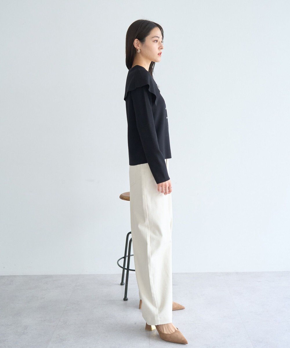 YECCA VECCA 2wayオフショルカラーカーディガン 