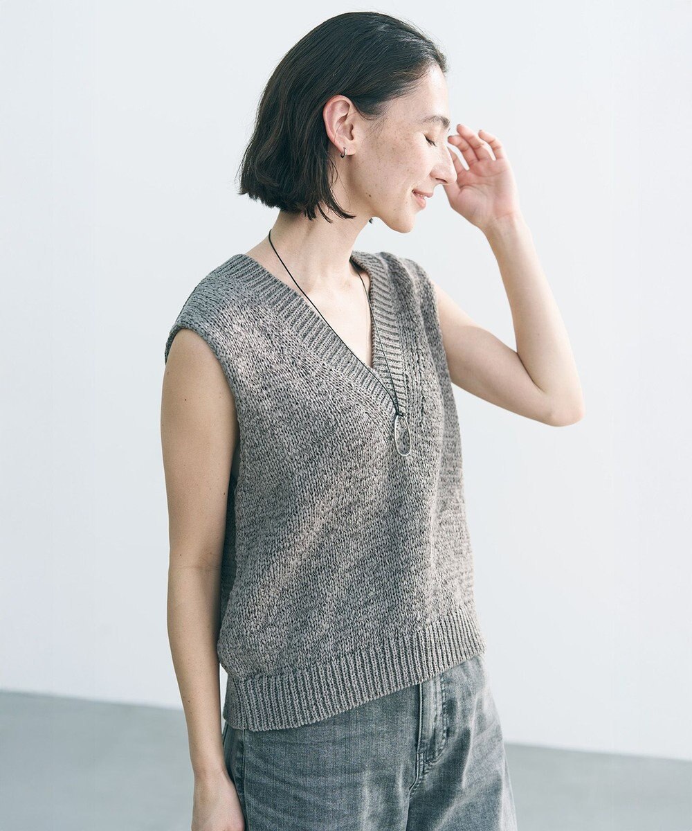 UNFILO テープヤーンニット ベスト 