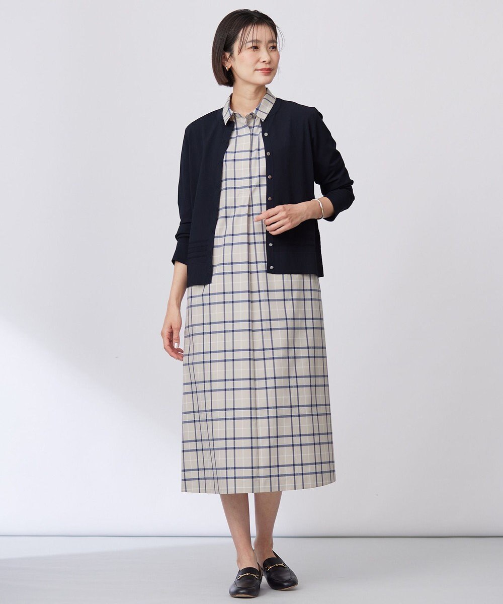 J.PRESS LADIES S 【洗える】RAYON ELITE STRETCH クルーネック カーディガン 