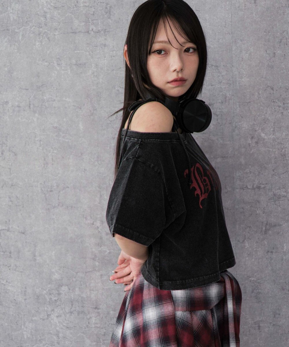 WEGO 2WAYオフショルショートT 