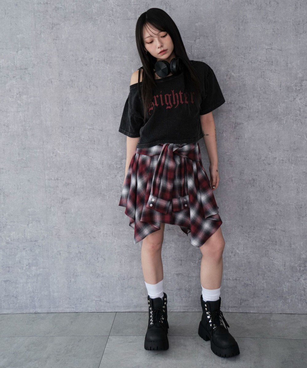 WEGO 2WAYオフショルショートT 