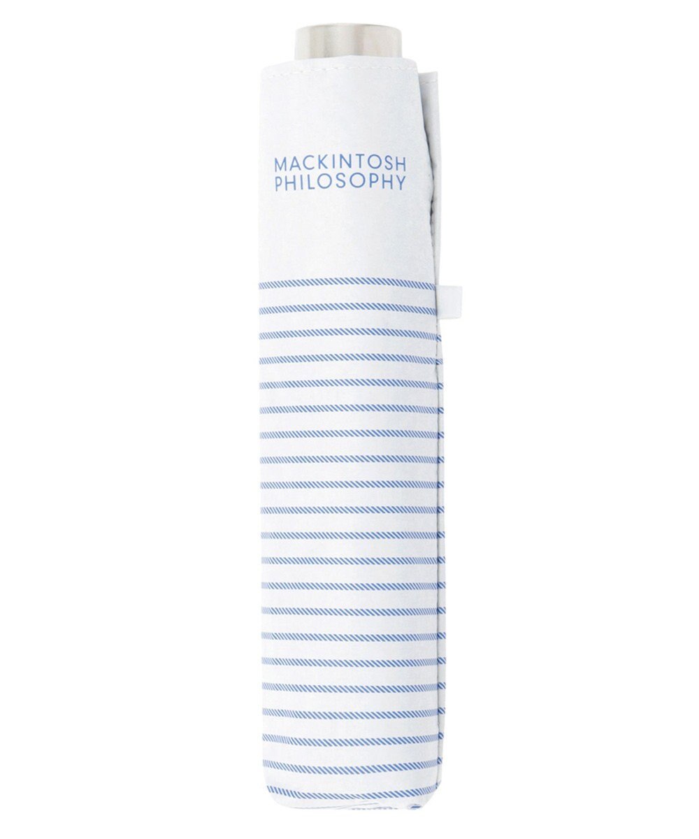 MOONBAT 【フワクール生地使用/軽量】MACKINTOSH PHILOSOPHY 遮光 晴雨兼用 折りたたみ日傘 ボーダー 