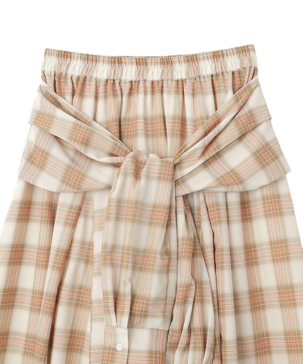 Green Parks イージーケアチェックボリュームスカート 