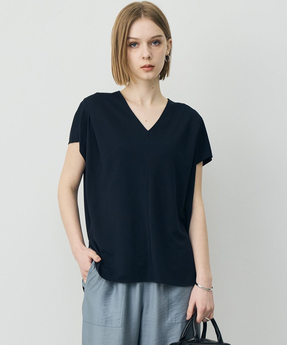 ICB L スパンプラチナム Vネックカットソー 