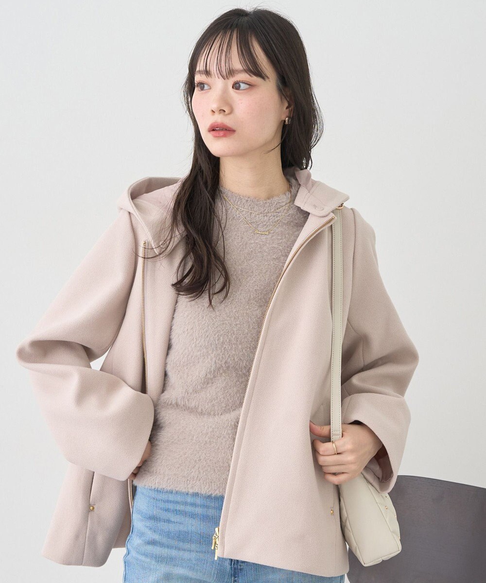 earth music&ecology SET2点チャーム付きシャギーニット＋インナー 