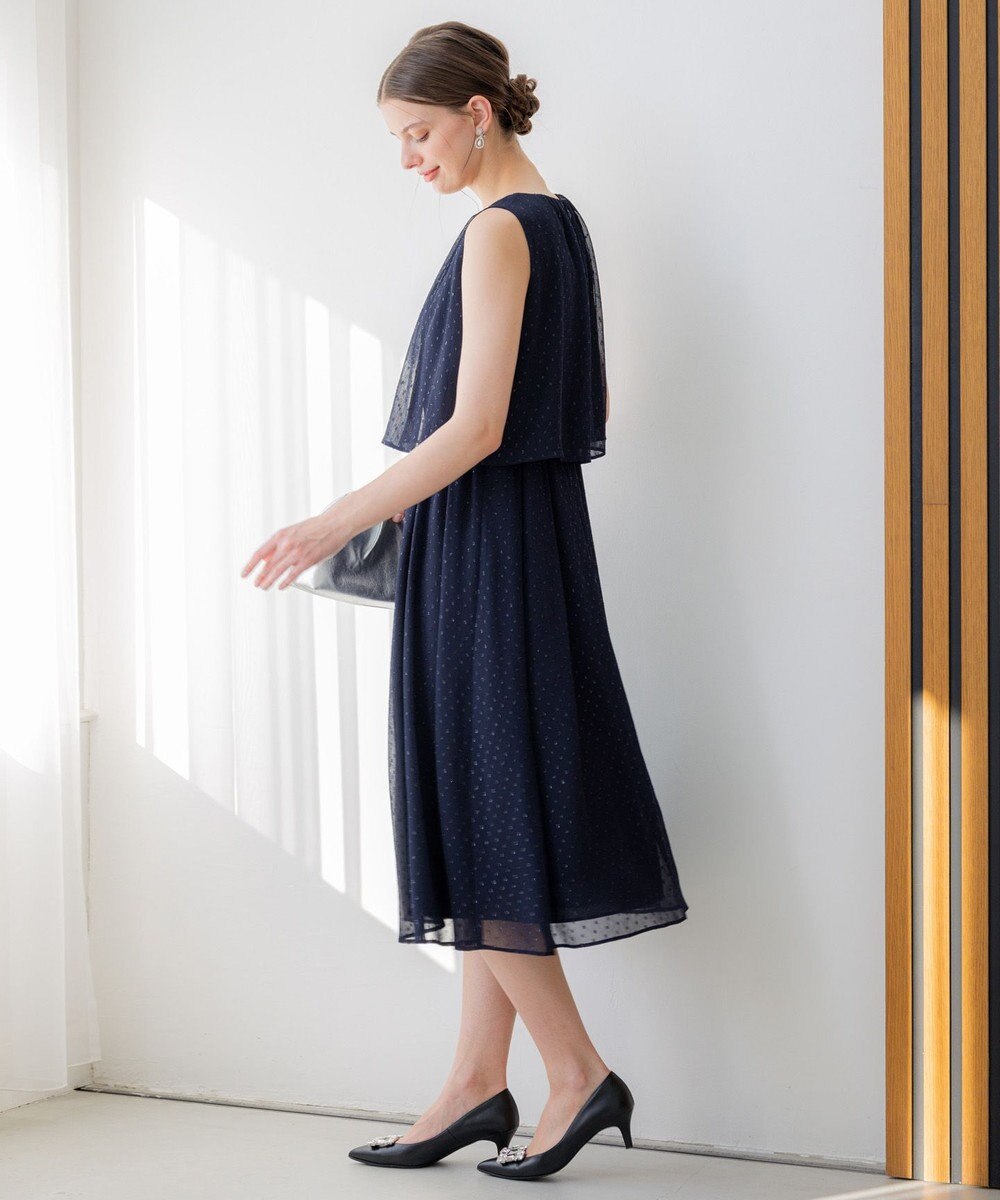23区 【APPLAUDIR】ドットシアークレープ ドレス 