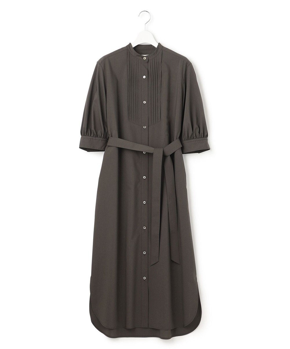23区 S 【洗える】プレーンストレッチタフタ シャツ ワンピース 