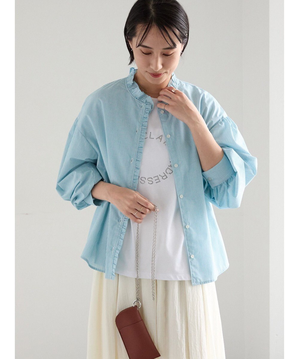 Te chichi ラインストーンサークルロゴTシャツ 