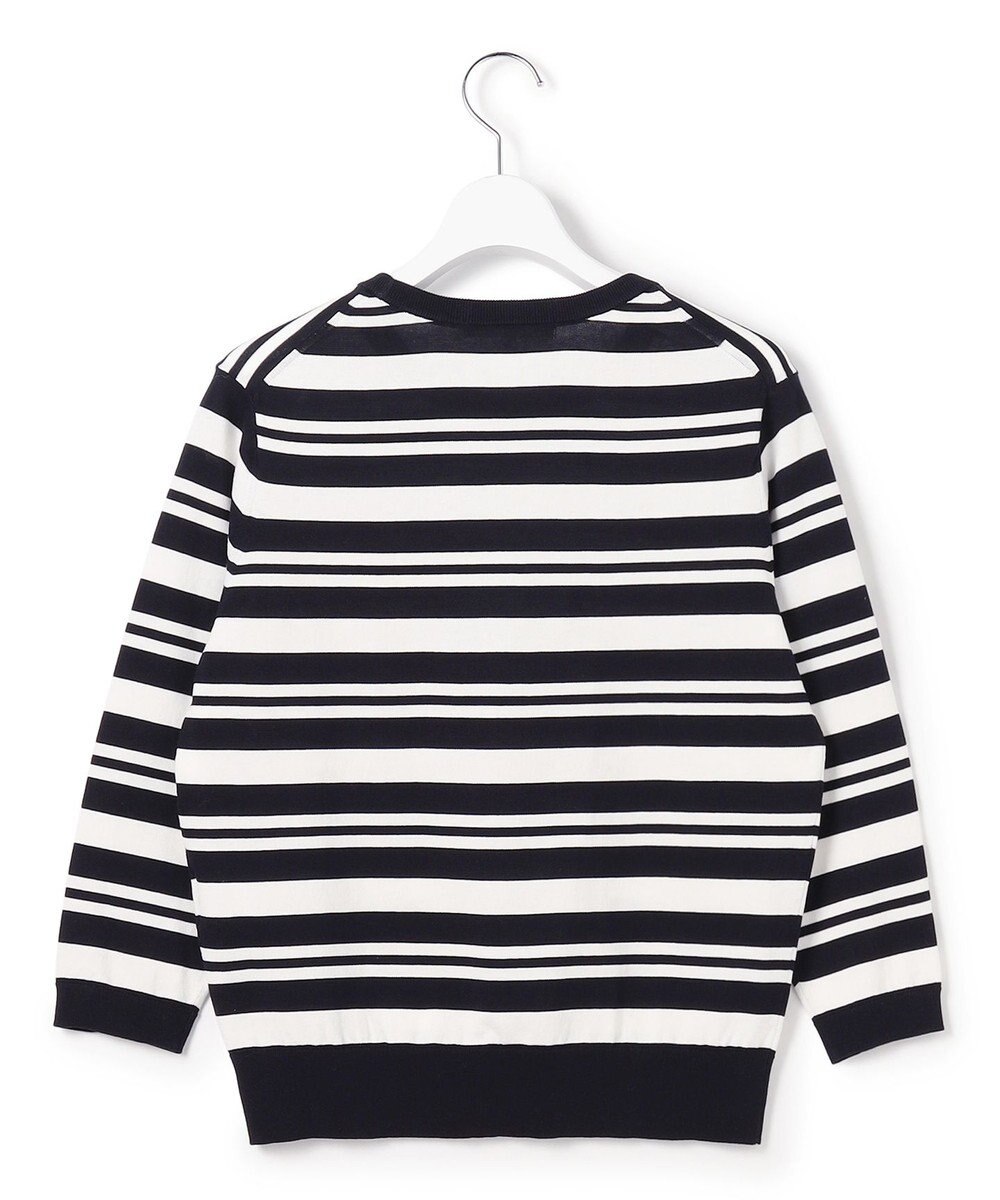 23区 L 【先行予約】プレミアムビオコットン クルーネック ボーダー ニット 