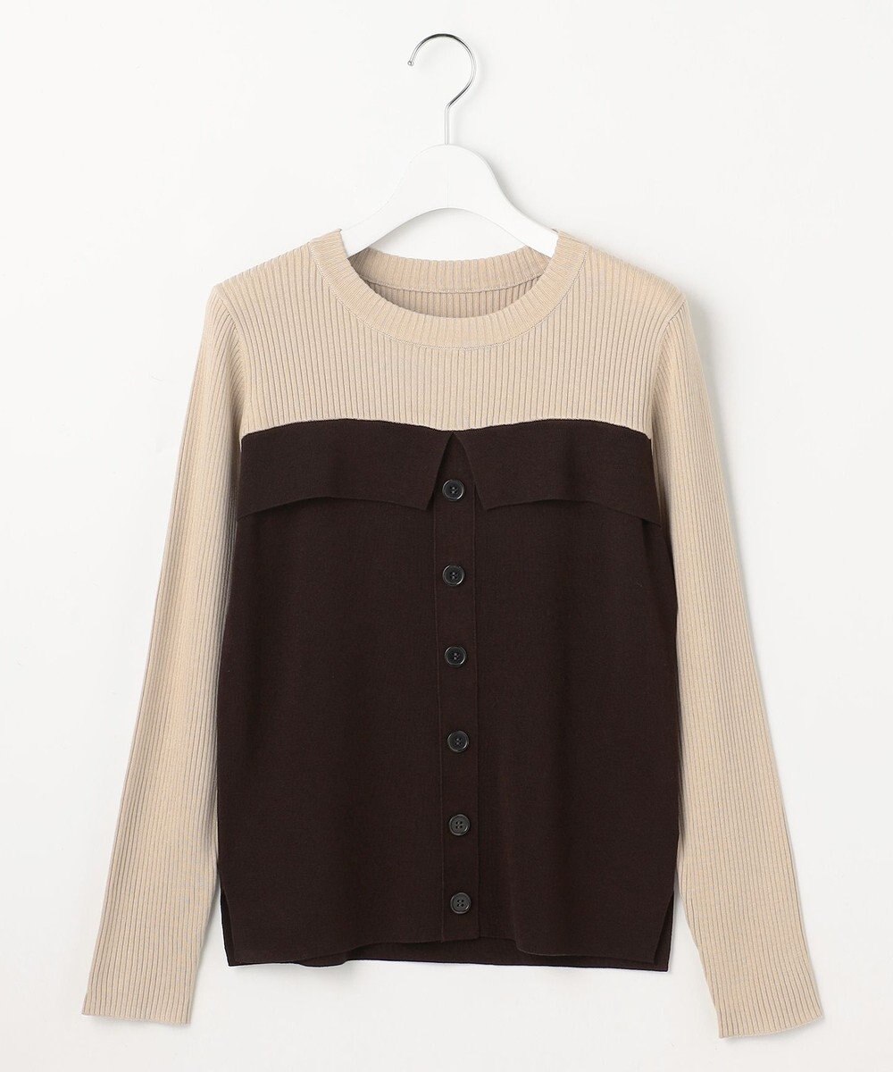 ANY SIS L ビスチェ風 長袖 ニット 