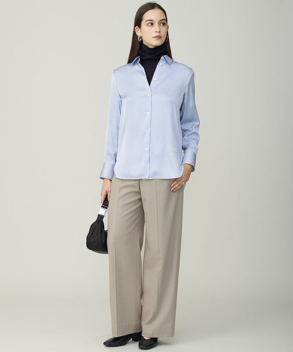 ICB L ウォッシャブルライトウール ストレートパンツ 