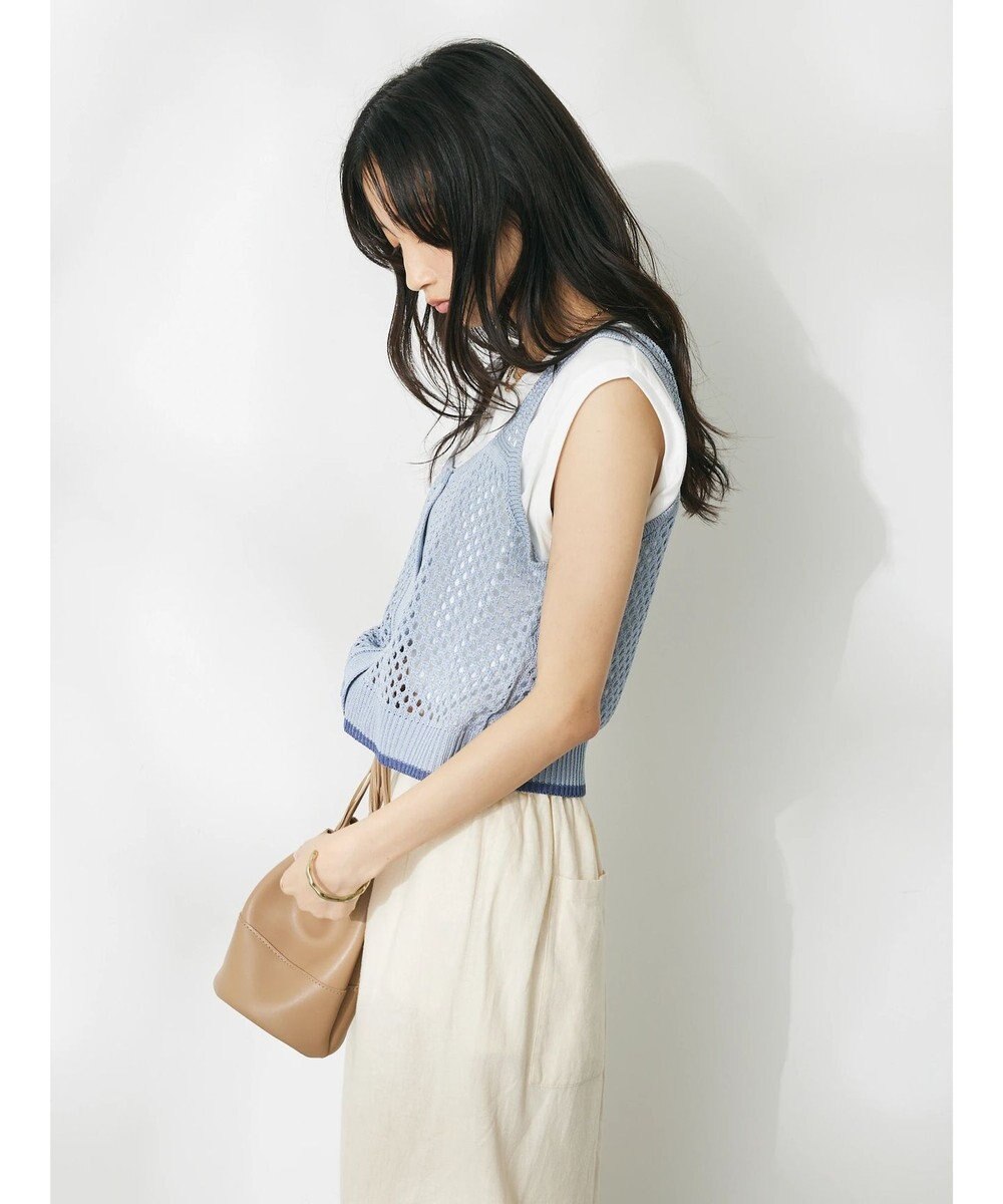 CRAFT STANDARD BOUTIQUE 配色メッシュニットビスチェ 