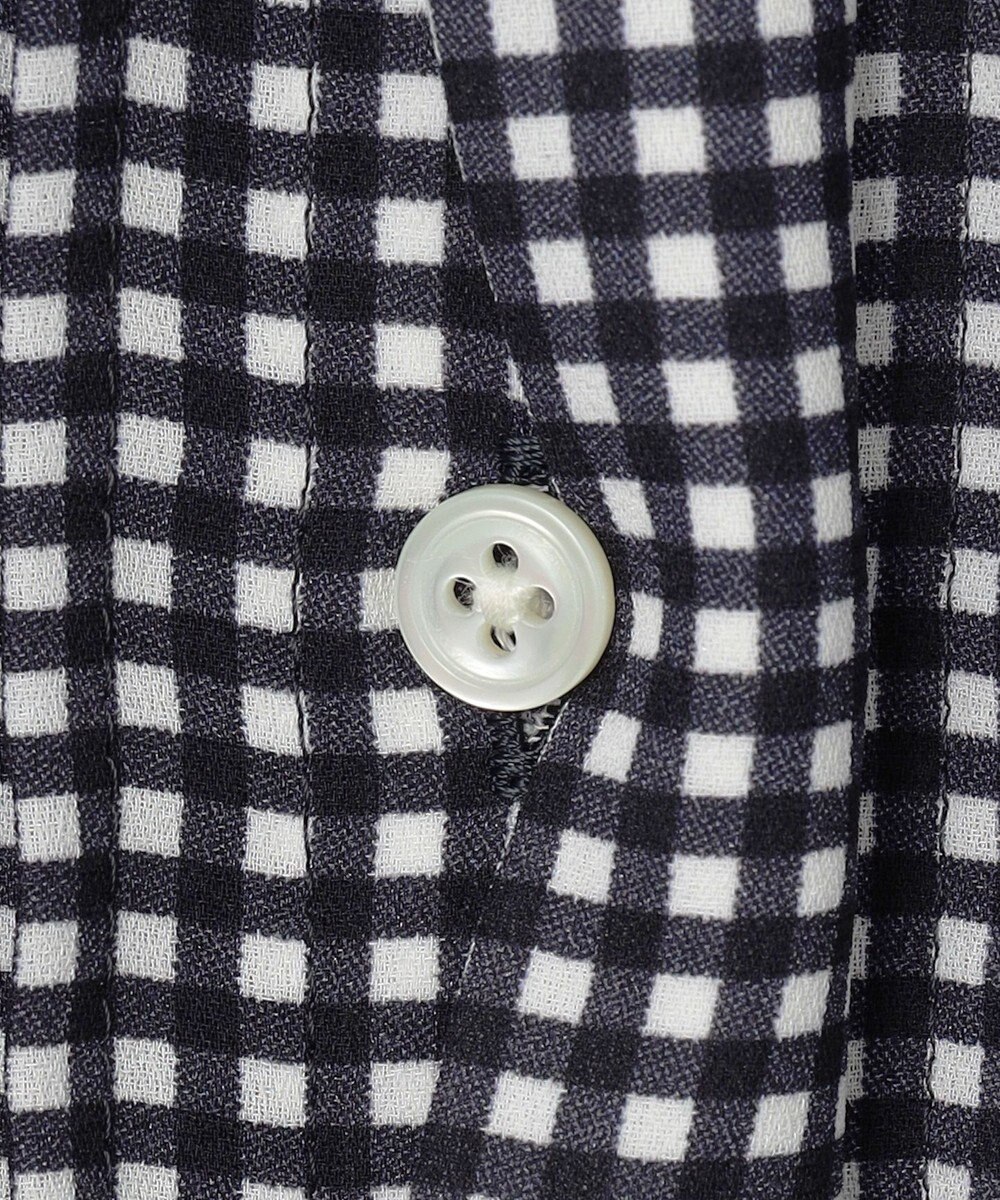 J.PRESS LADIES 【洗える】ギンガムチェック ボウタイ ブラウス 