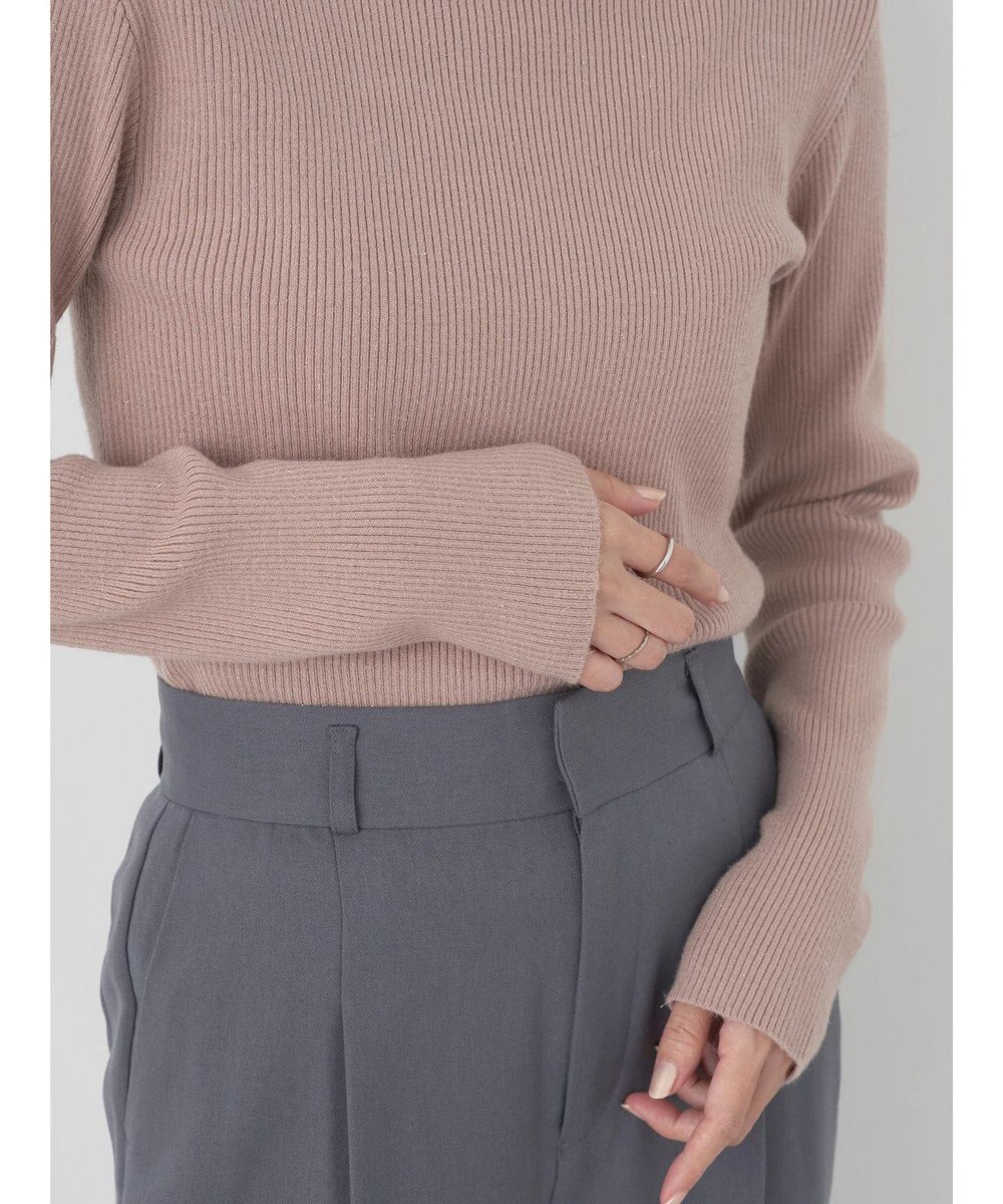 earth music&ecology ハイネックラメニットプルオーバー 