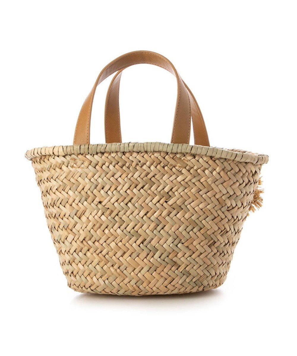 UNBILLION カシュカシュ cachecache / ラフィアフラワー付カゴバッグ 