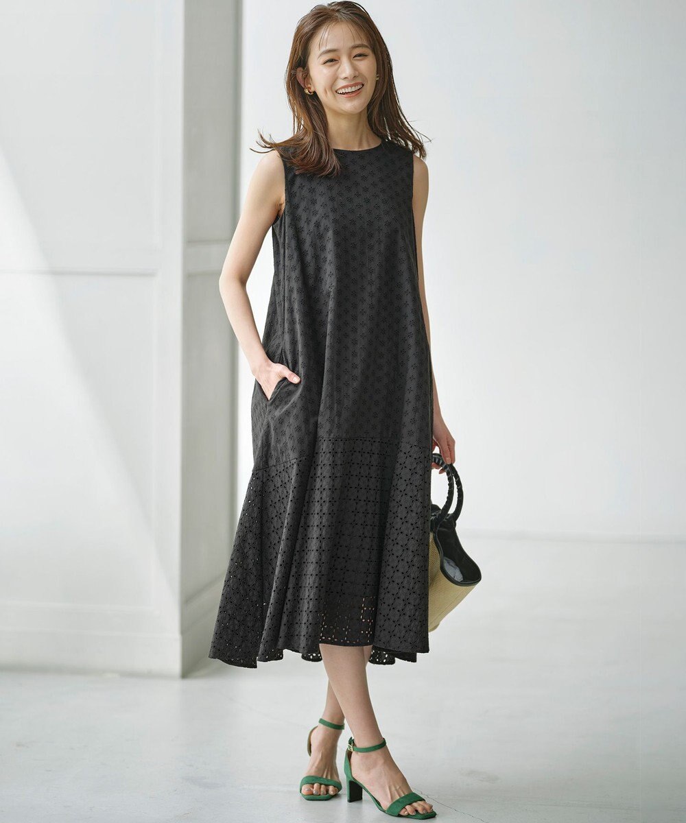 組曲 S 【WEB限定】エンブロイダリーレース ノースリーブワンピース 