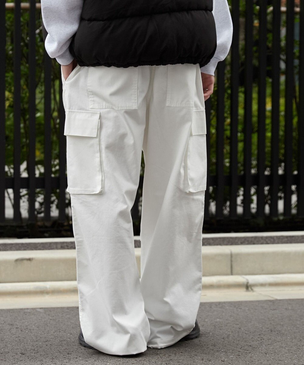 WEGO 【ウエストゴム】イージーワイドカーゴパンツ 