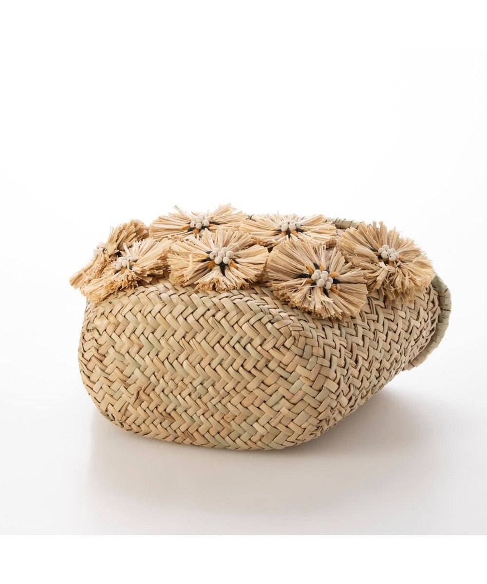 UNBILLION カシュカシュ cachecache / ラフィアフラワー付カゴバッグ 