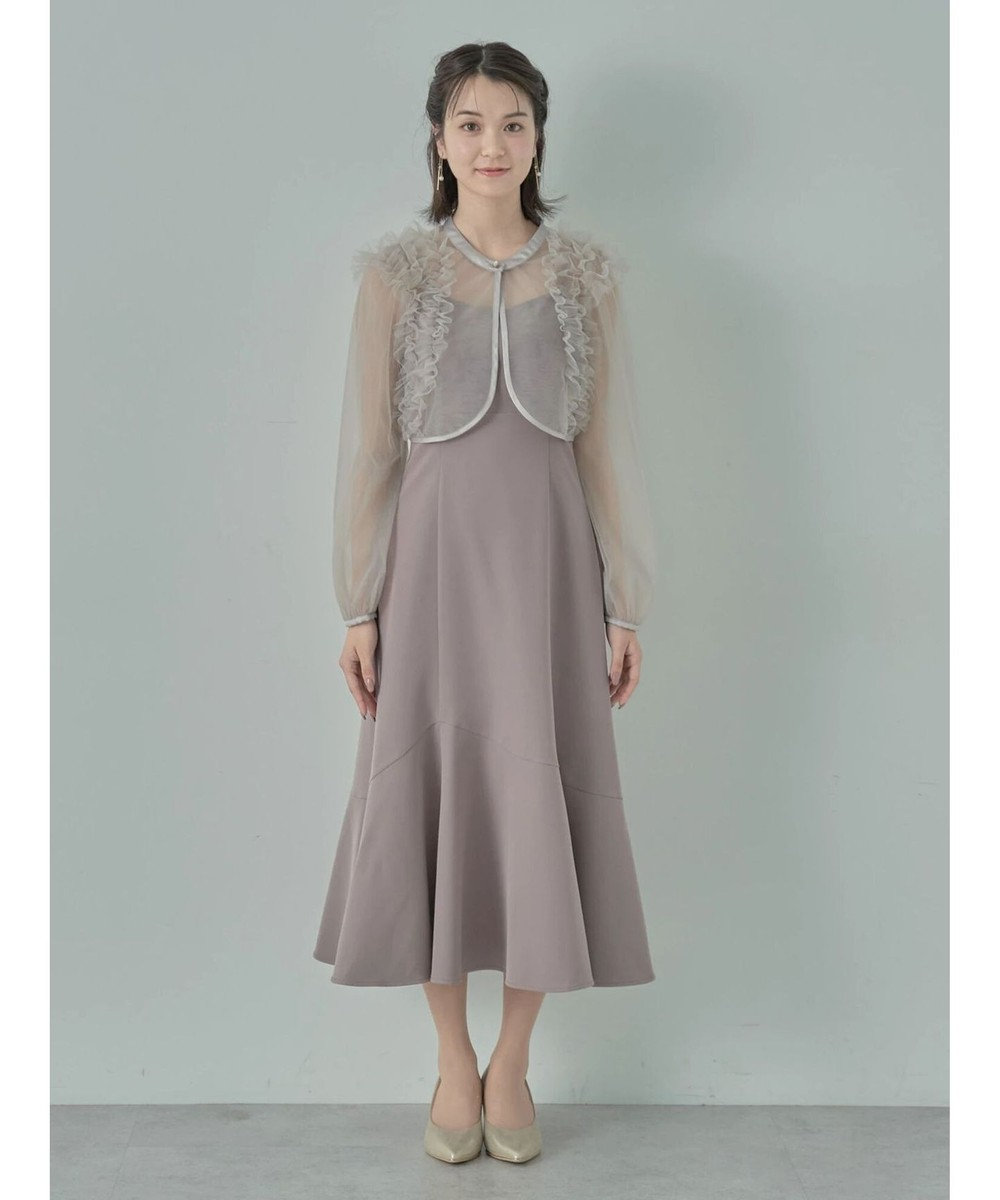 earth music&ecology ＳＥＴ２点チュールブラウス付きキャミワンピース 