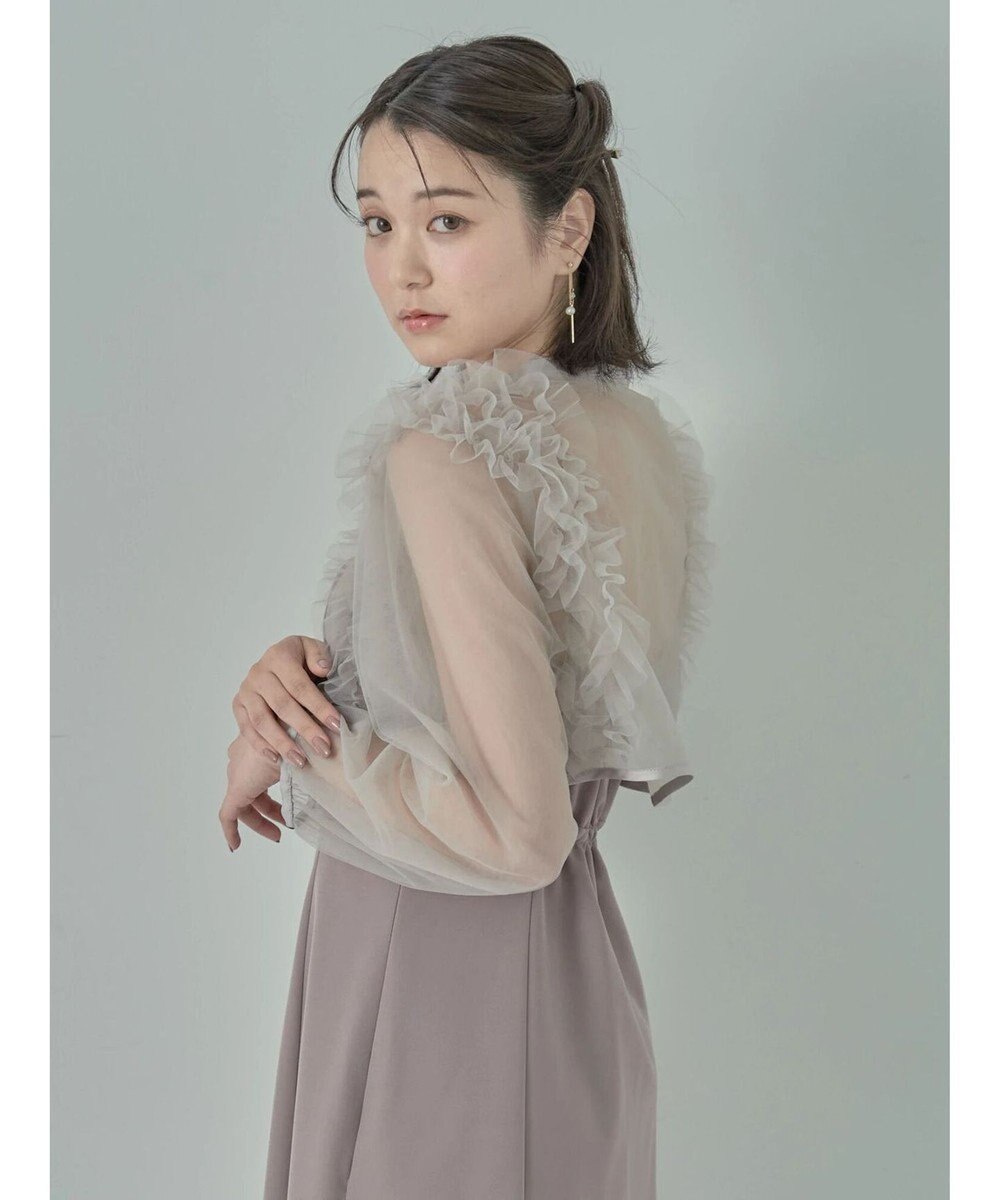 earth music&ecology ＳＥＴ２点チュールブラウス付きキャミワンピース 