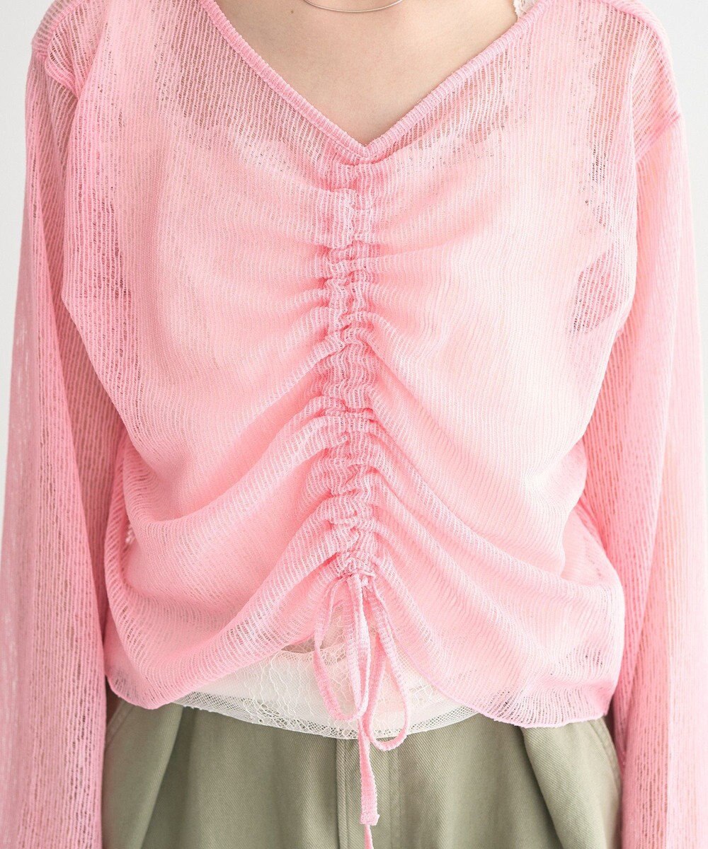 earth music&ecology フロントドロストシアープルオーバー 