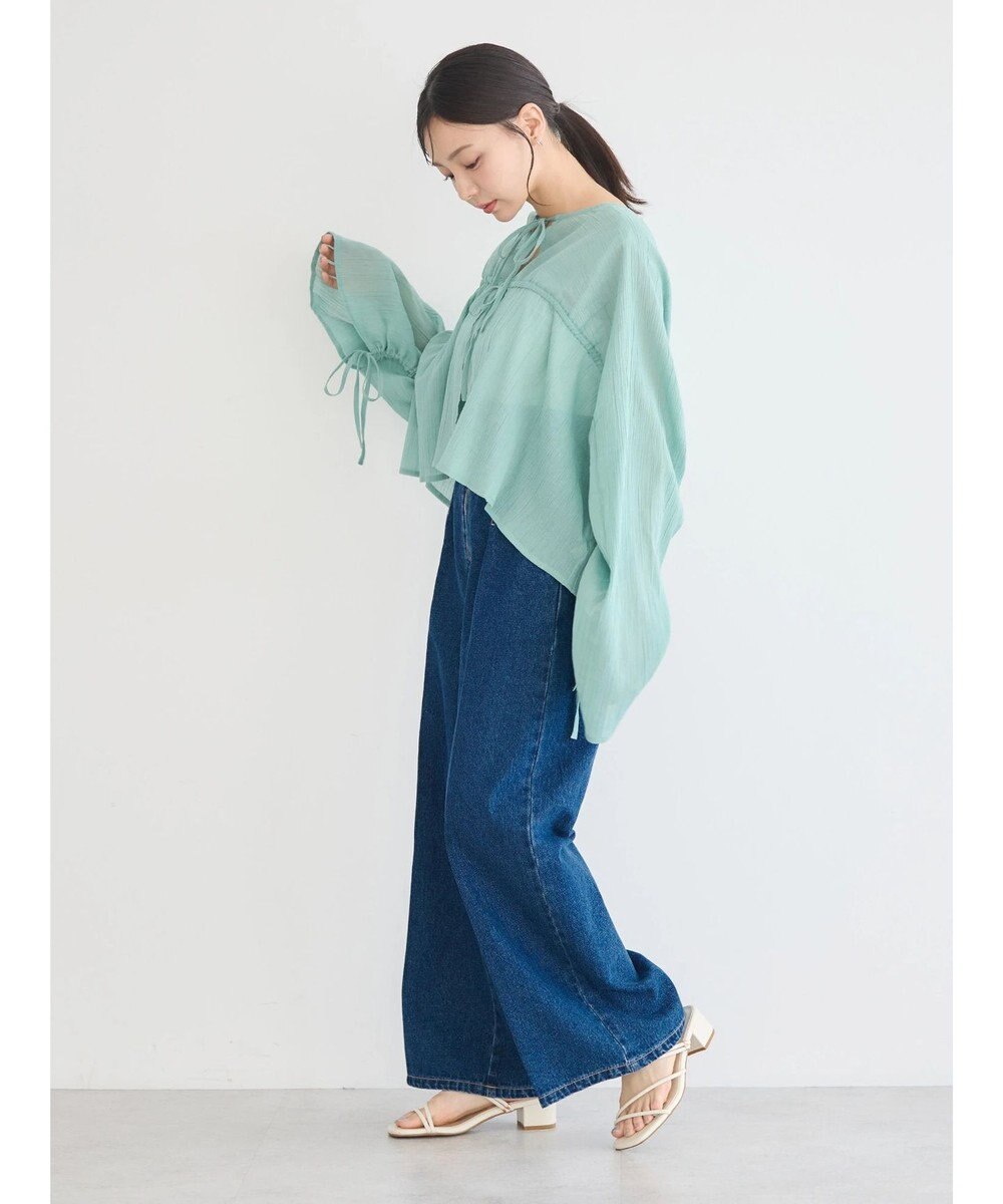 earth music&ecology フロントジップデニムパンツ 