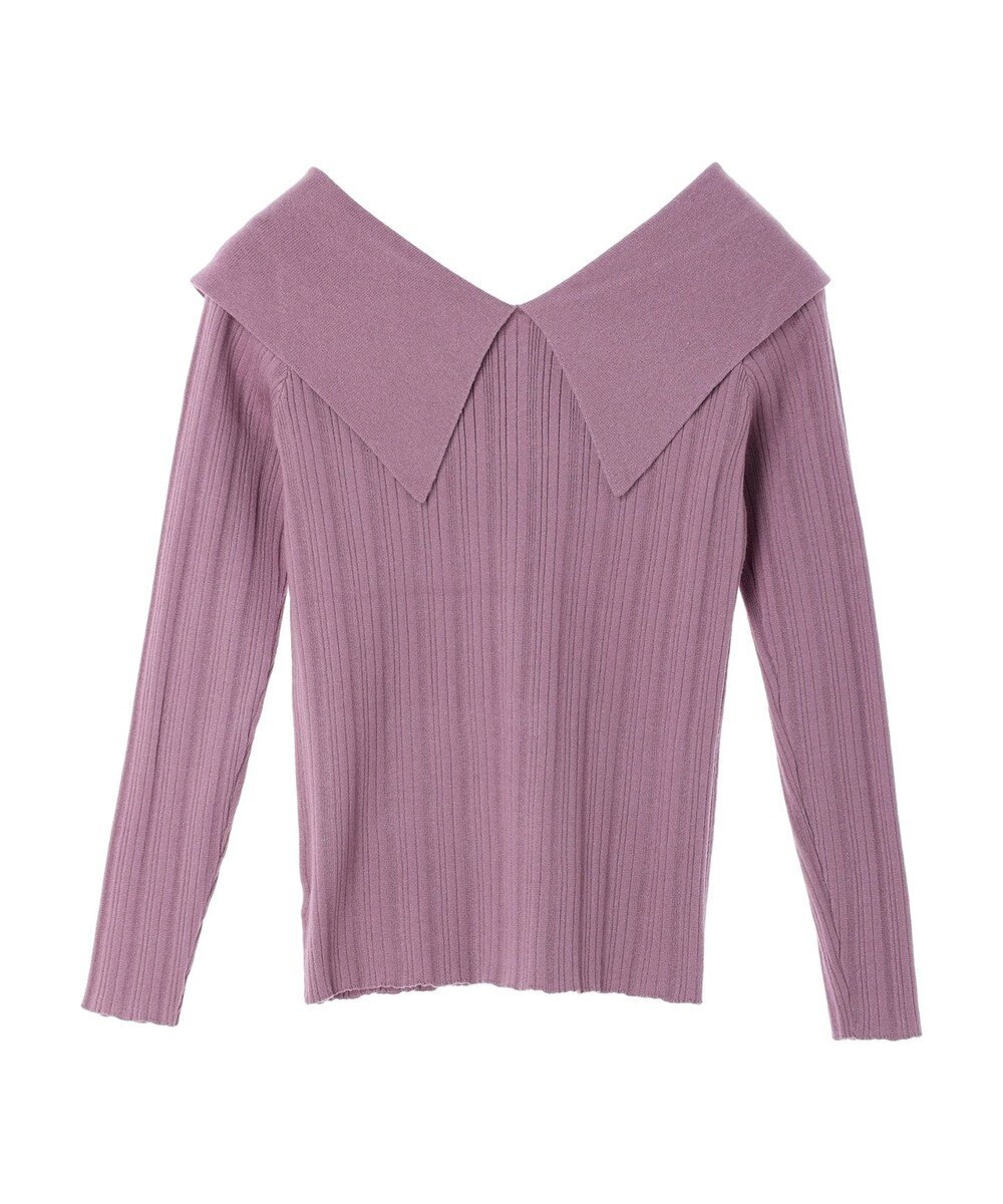 earth music&ecology ２ｗａｙビッグカラーニットプルオーバー 