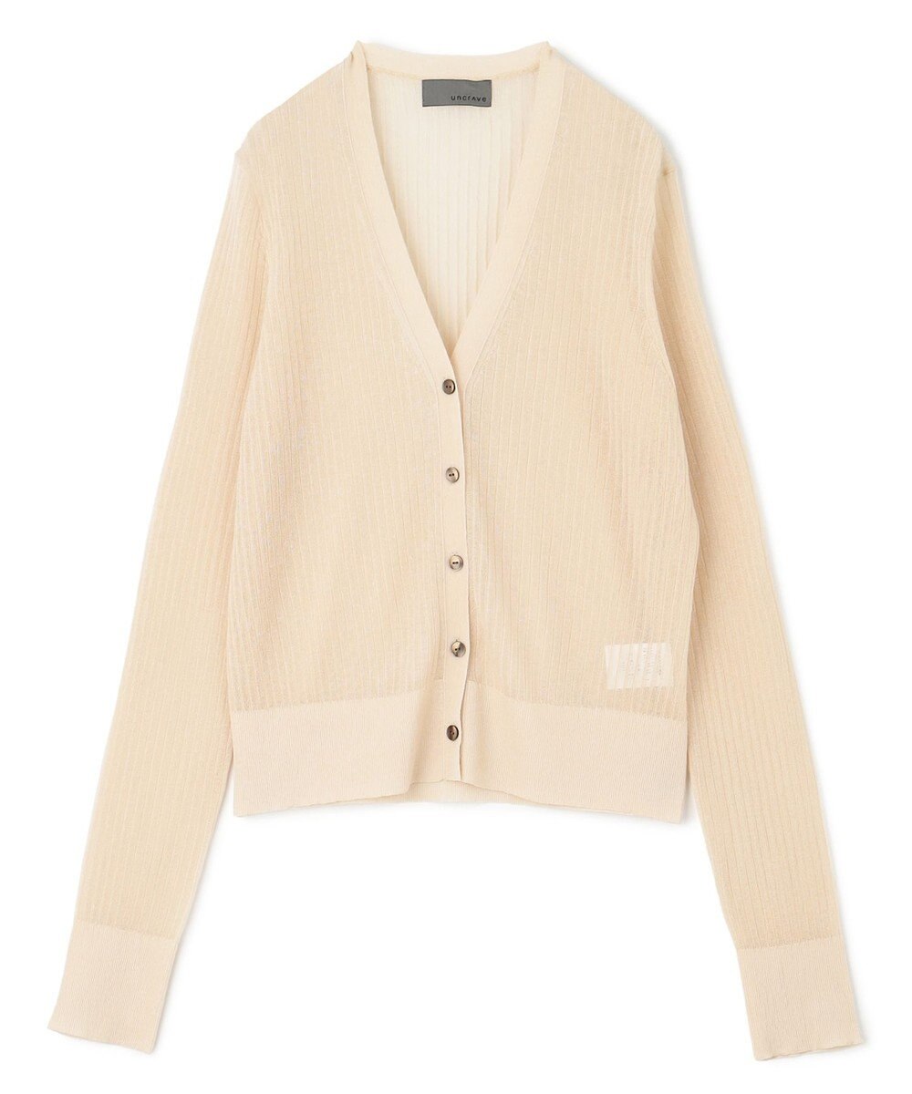 uncrave シアー リブ ニット カーディガン（uncrave STANDARD） 