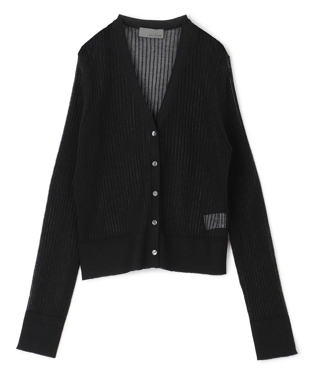 uncrave シアー リブ ニット カーディガン（uncrave STANDARD） 