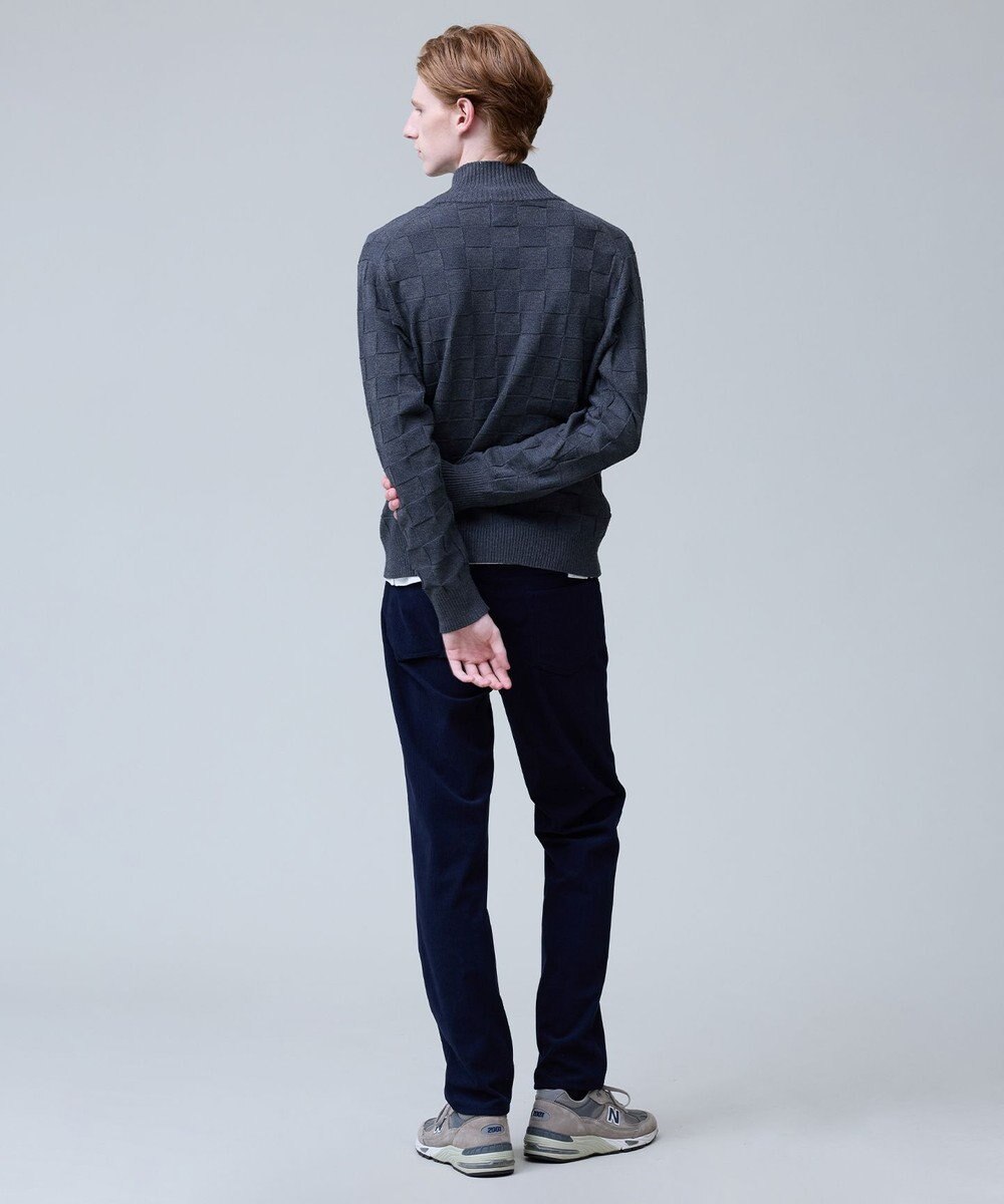 J.PRESS MEN 温かさと軽さの快適素材【ストレッチ / イージーケア】【FLEX YARN】リンクスフルジップ  ニットカーディガン 