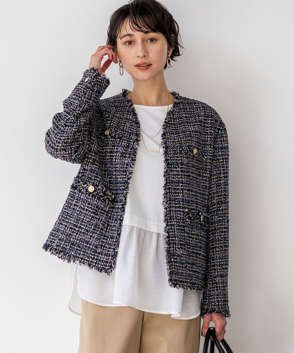 23区 【先行予約】GIOLICAツイード ジャケット 