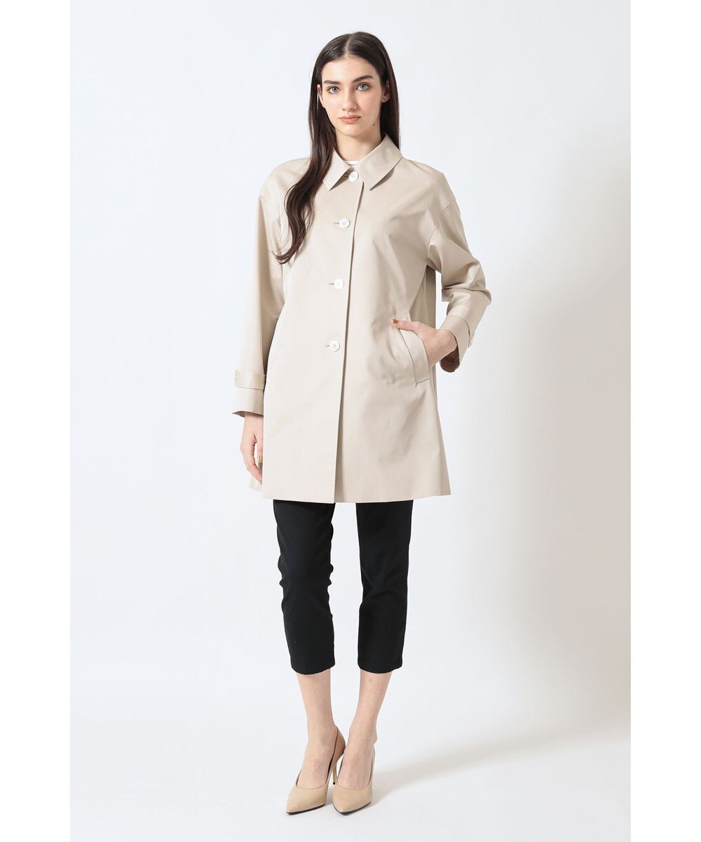 DAKS コットンシャンブレー ギャバジン オフショルダーコート 