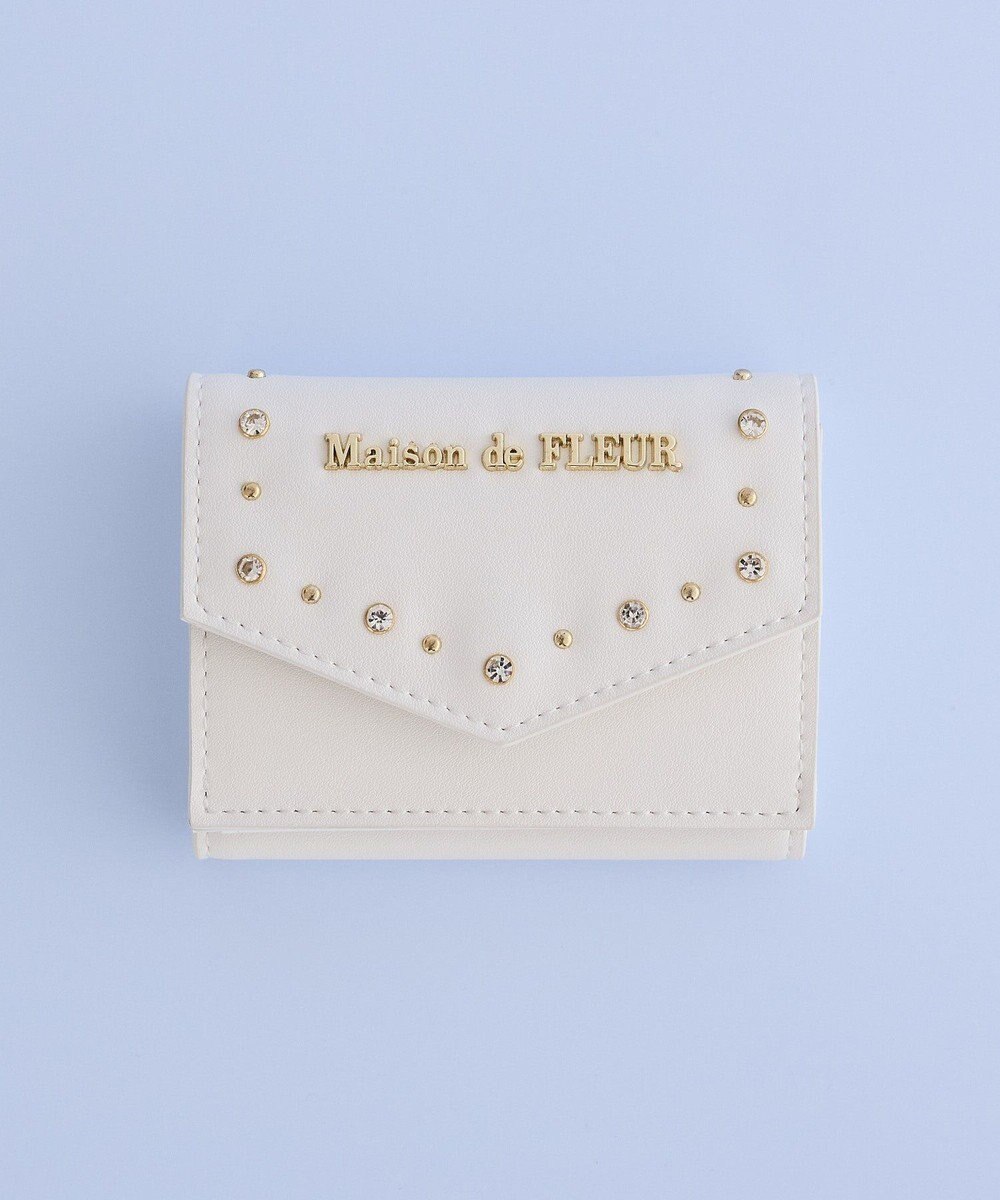 Maison de FLEUR ビジュースタッズプチウォレット 