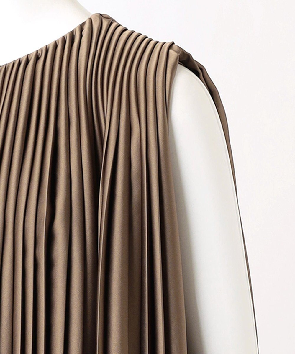 23区 L 【エステータ】ドレープサテン プリーツブラウス 