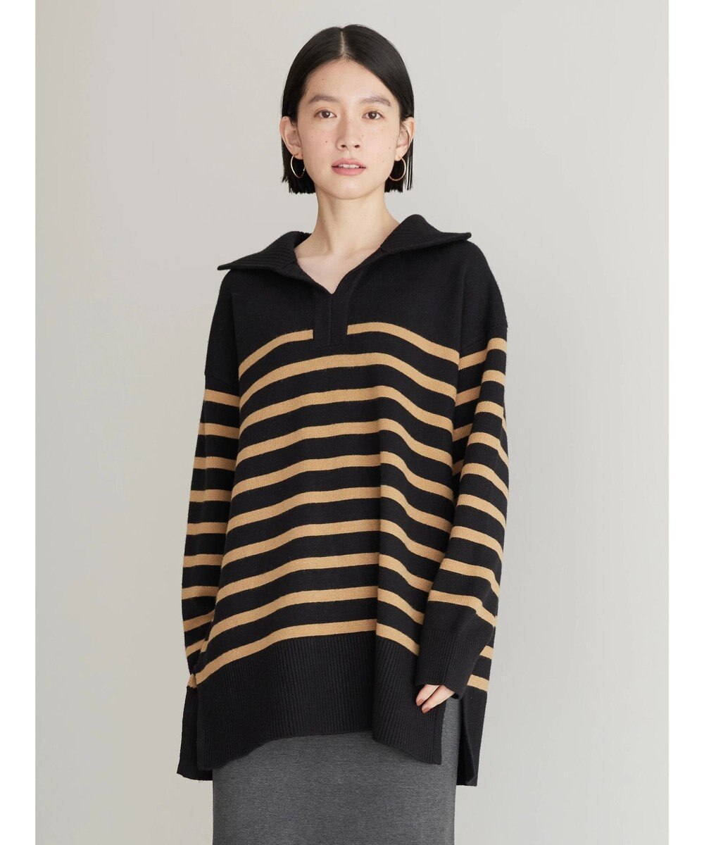 AMERICAN HOLIC バイパチ衿付きニットチュニック 