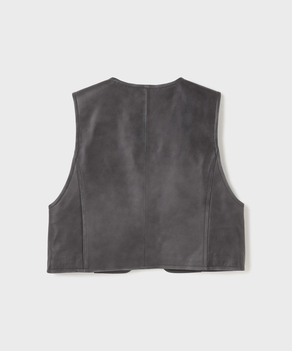 GRACE CONTINENTAL レザーショートジレジャケット 