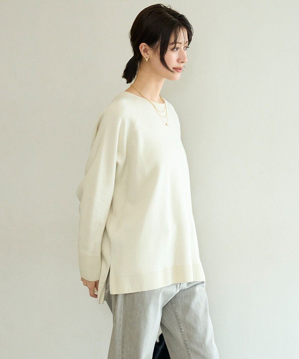 UNFILO コットンカシミヤニット クルーネック 