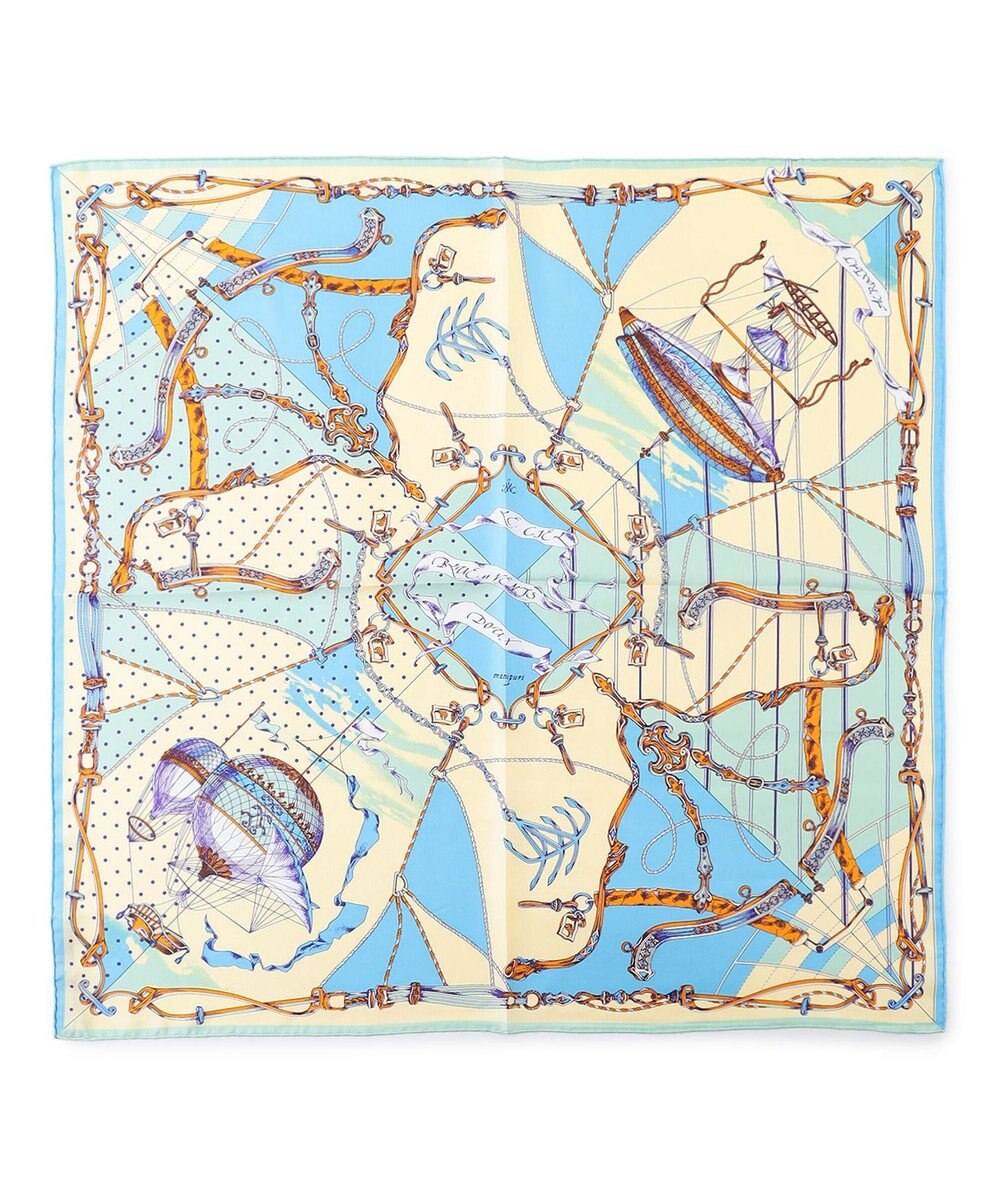 23区 manipuri ビットバルーン シルク スカーフ 