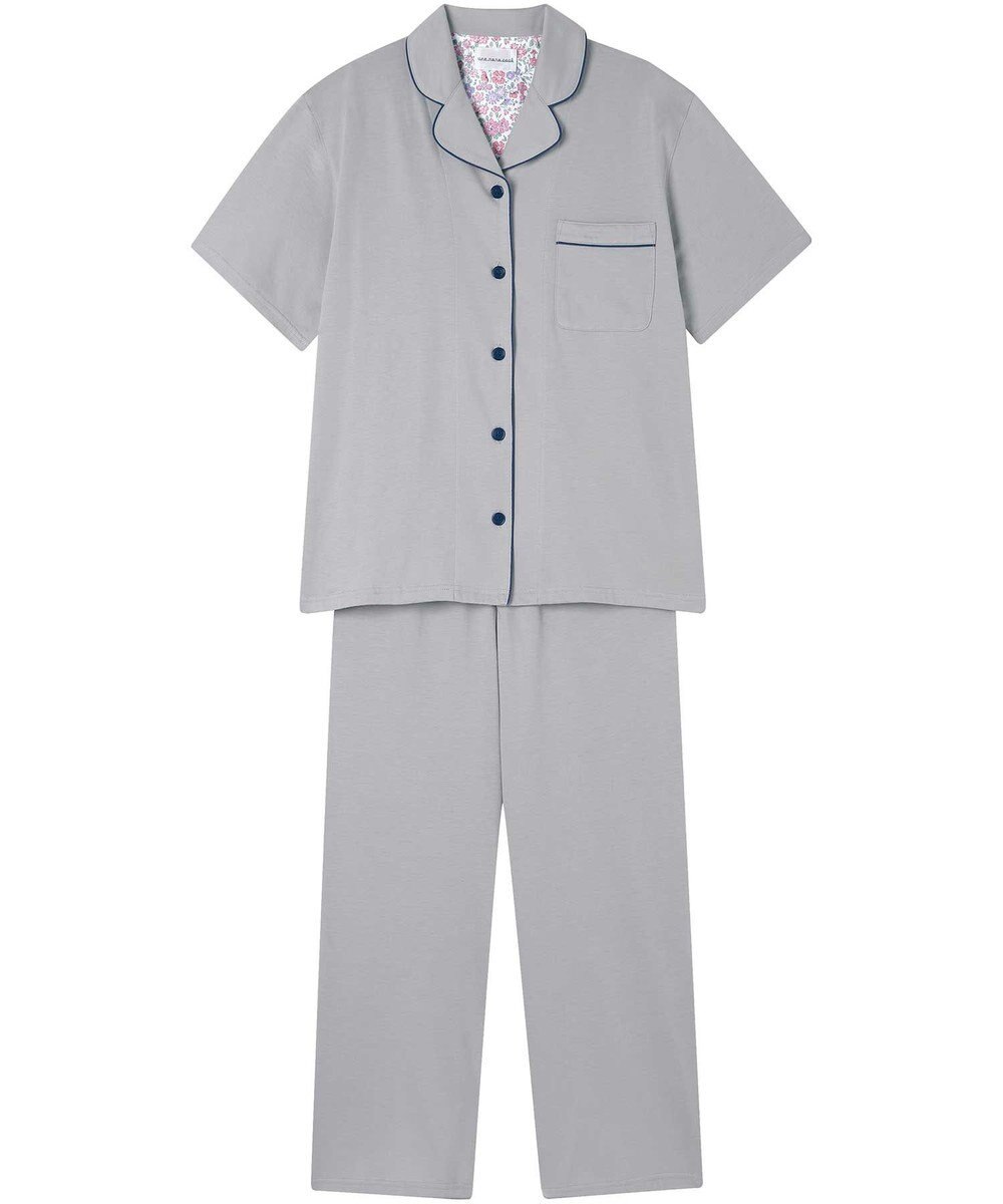 une nana cool 【綿100%】スビン天竺 半袖開襟パジャマ MADE WITH LIBERTY FABRIC 