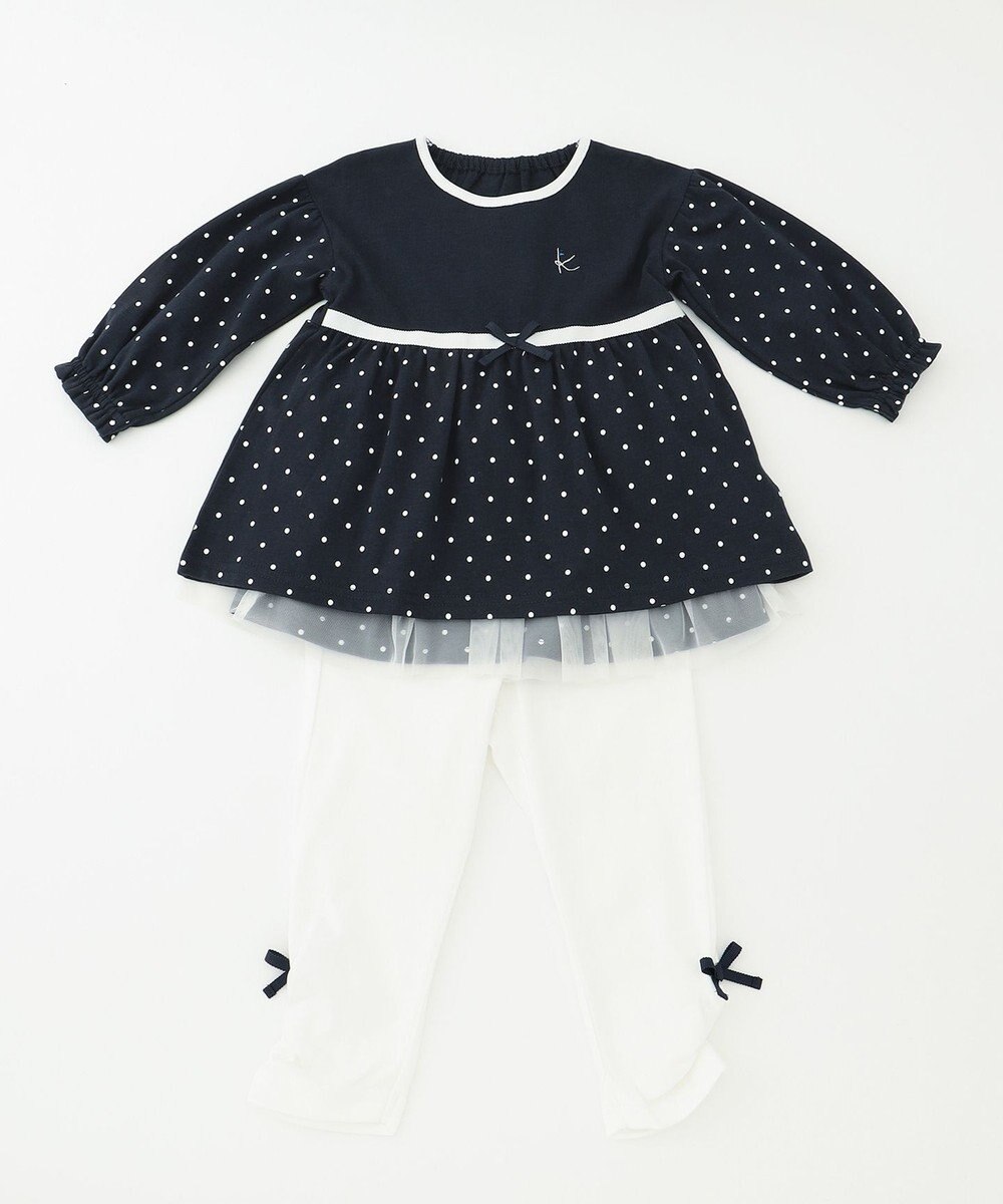 組曲 KIDS 【80-90㎝】Baby Dot セットアップ 