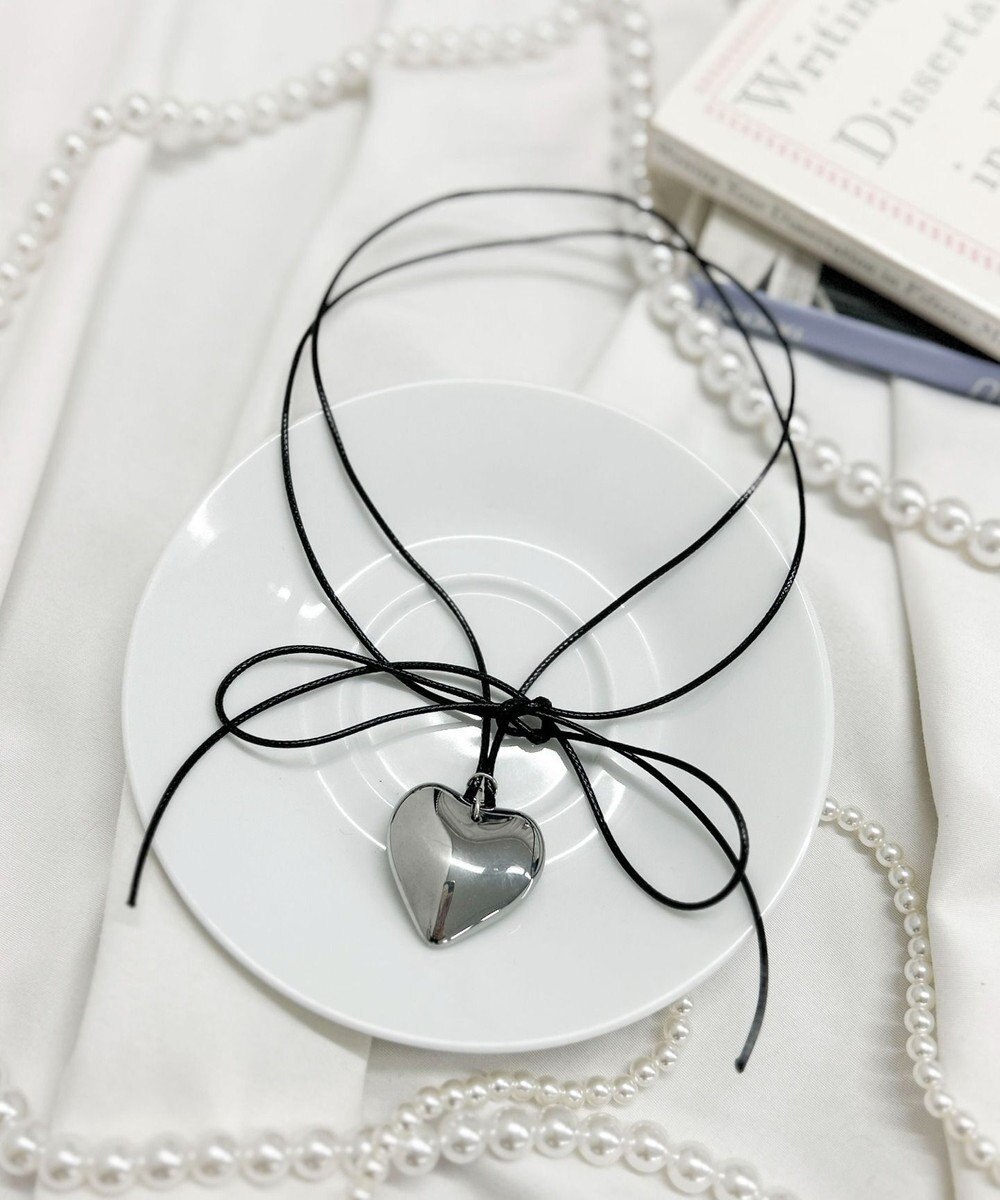 WEGO LBIGハートリボンネックレス 