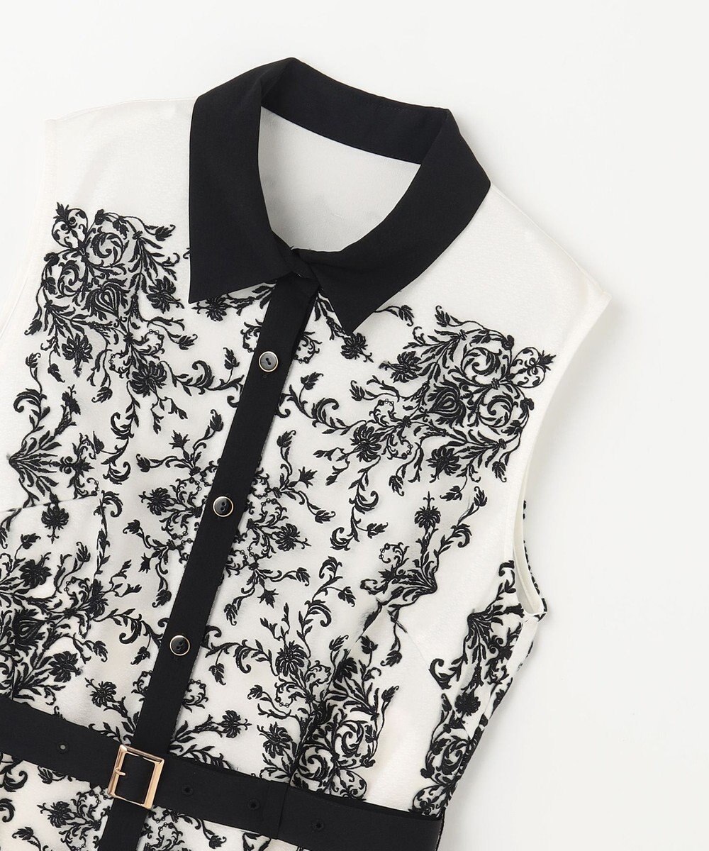 GRACE CONTINENTAL 刺繍フレアドレス 