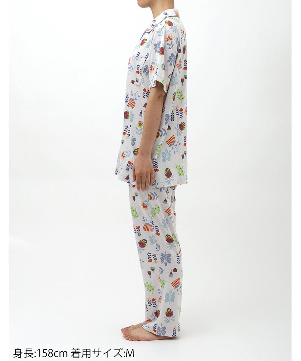 Wing ウイングスリープ パジャマ 5分袖 長ズボン 綿レーヨン天竺素材 レディース EP8024 ウイング／ワコール 